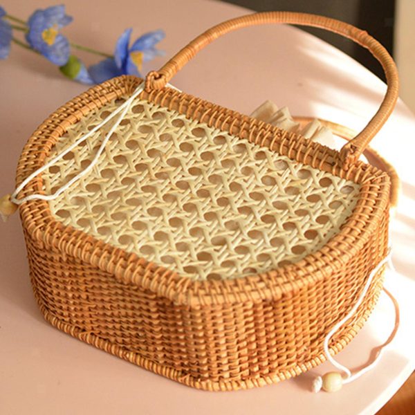 Rectangle Rattan Handmade Bags