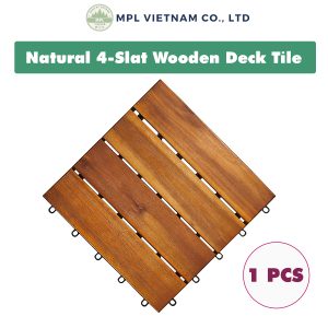 Wooden Decking Tile Using Basement Balcony 4 Slats