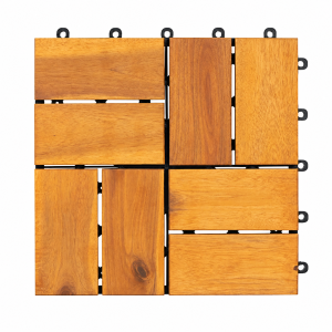 Premium 8-Slat Wooden Deck Tiles