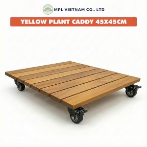Heavy Duty Acacia Wood Plant Caddy 45cm
