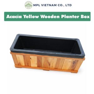 Wooden Planter Box with Inner Plastic Liner