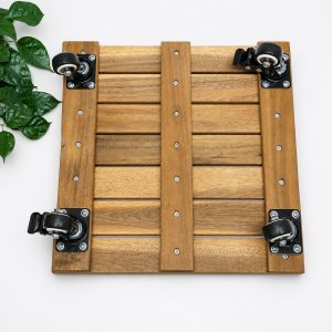 golden acacia plant caddy - craftsmanship detail