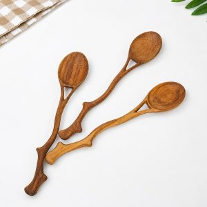 handmade red wood decorative spoon - lifestyle application