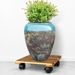 golden acacia plant caddy - material detail