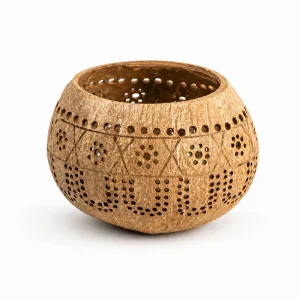 coconut shell tealight holder - product view