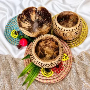 coconut shell tealight holder - OEM packaging