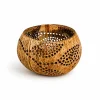 coconut shell candle holder - product view