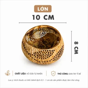 coconut shell candle holder - lifestyle application