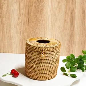 Handwoven Natural Rattan Tissue Box Holders natural décor collection