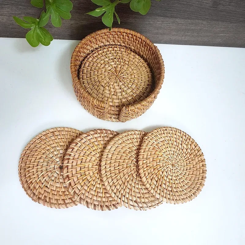 handmade rattan coaster set LL10N - material detail handmade rattan coaster set LL10N - material detail
