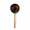 Coconut Shell Ladle with Wooden Handle 14 coconut shell ladle with wooden handle front view