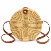 Round Rattan Crossbody Bag | 20 cm 4 round rattan crossbody bag 20cm front product view