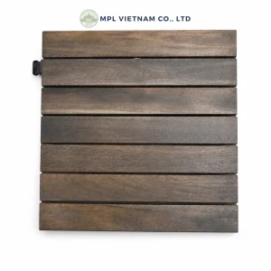 square dark walnut acacia plant caddy - image 6