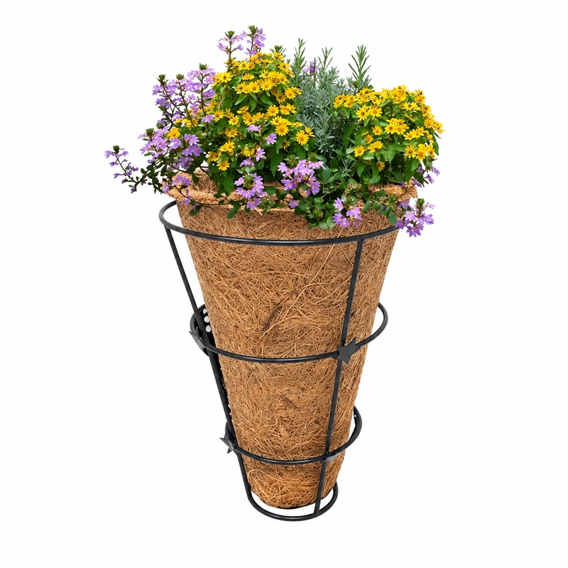 Conical Coconut Coir Wall Planter conical coconut coir wall planter product view
