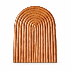Arched Doussie Wood Tray in doussie wood on white