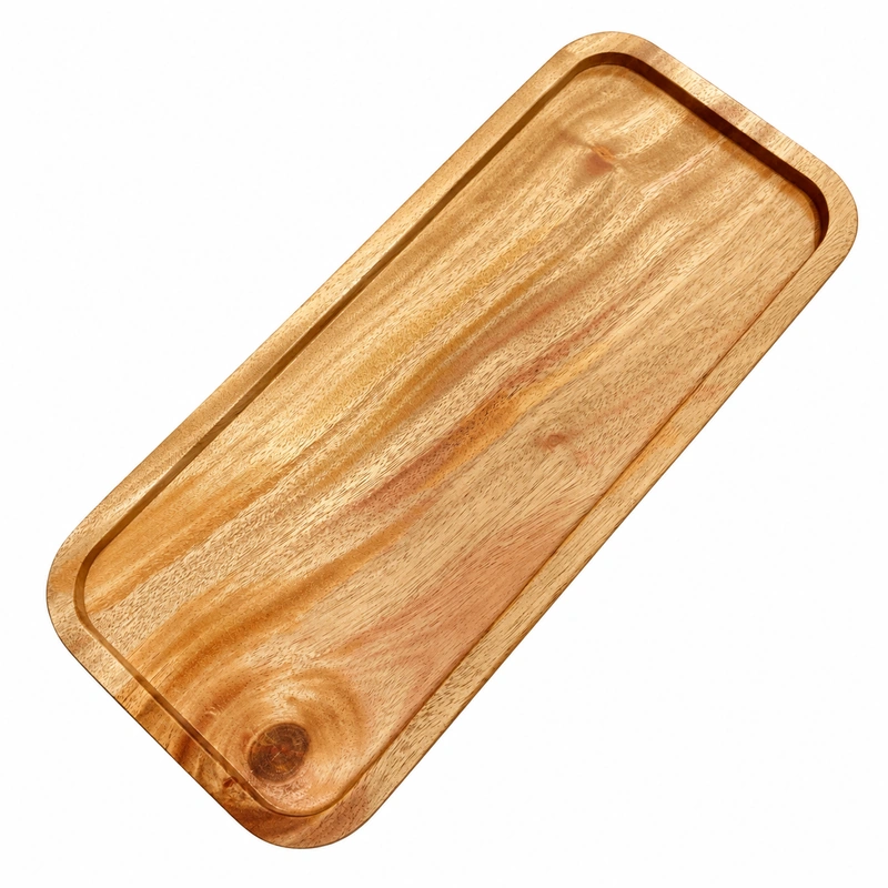 African Mahogany Narrow Tray 30 x 13 cm on a clean white background African Mahogany Narrow Tray 30 x 13 cm on a clean white background