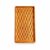 Wavy Rectangular Wood Tray – Doussie Wood 9 Wavy Rectangular Wood Tray in doussie wood on white