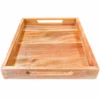 African Mahogany Deep Tea Tray 30 x 25 cm on a clean white background