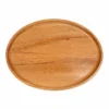 African Mahogany Ellipse Tray 34 x 24 cm on a clean white background