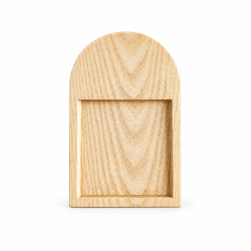 Arched Coffee Ash Tray in ash wood on white Arched Coffee Ash Tray in ash wood on white