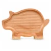 African Mahogany Pig-Shaped Serving Tray 30 x 20 cm 9 African Mahogany Pig-Shaped Serving Tray 30 x 20 cm on a clean white background