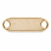 Oval Ash Wood Tray with Handles 8 Oval Wood Tray with Handles in ash wood on white