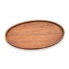 Walnut Oval Tray 30 x 15 cm on a clean white background