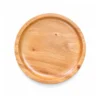 African Mahogany Round Tray 15 cm on a clean white background