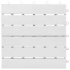 Flooring for balcony projects with six snow-white acacia slats