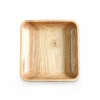 Deep Rectangular Ash Wood Tray 8 Deep Ash Wood Tray with rounded rectangular corners on white