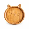 Cat Shaped Doussie Wood Tray 8 Cat Shaped Wood Tray in doussie wood on white