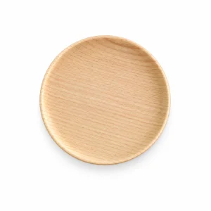 Medium Round Ash Dish in ash wood on white