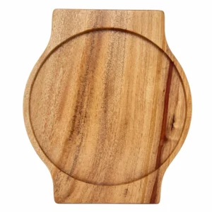African Mahogany Okonomi Tray 22 x 20 cm on a clean white background