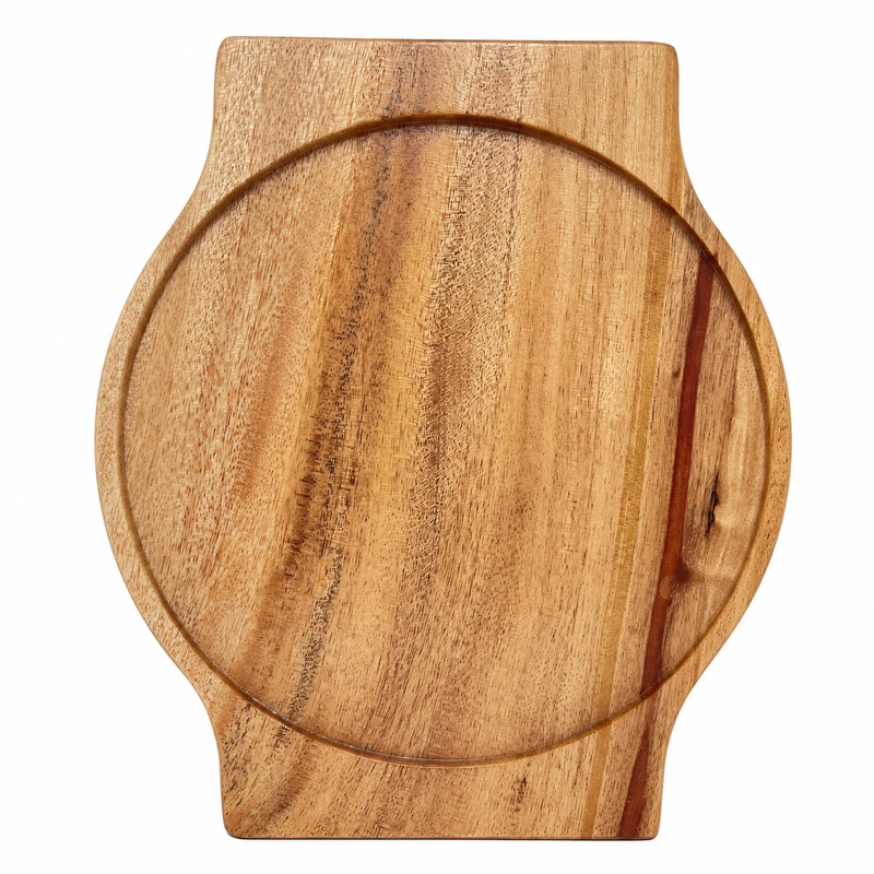 African Mahogany Okonomi Tray 22 x 20 cm on a clean white background African Mahogany Okonomi Tray 22 x 20 cm on a clean white background