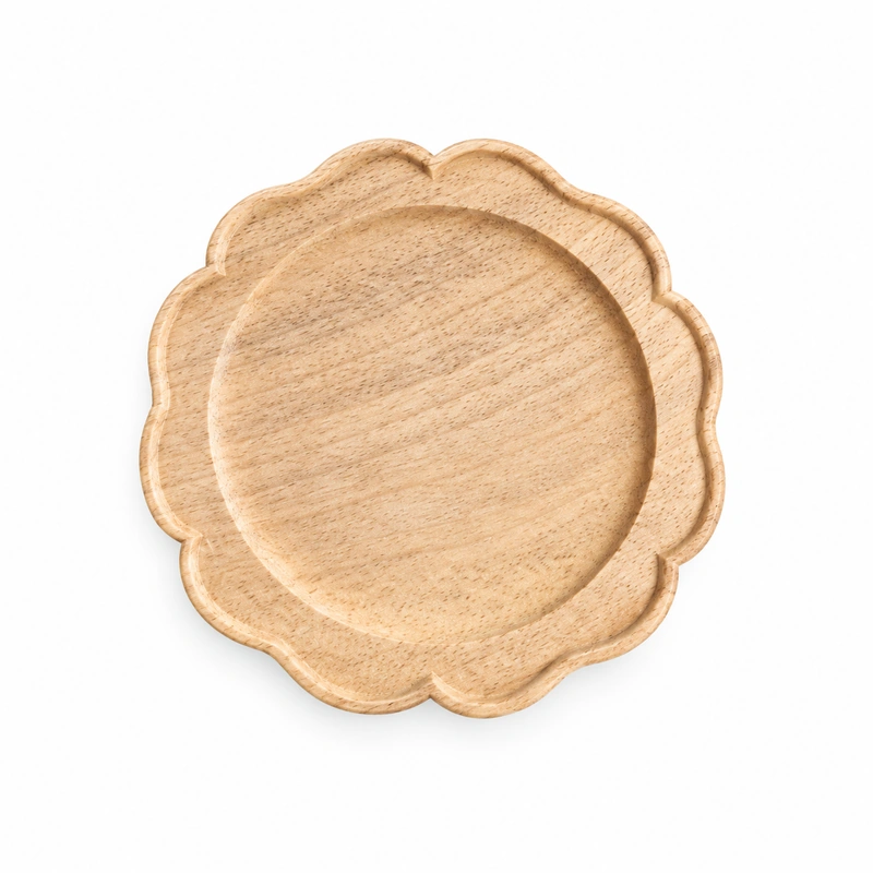 Small Vintage Wood Tray in doussie wood on white Small Vintage Wood Tray in doussie wood on white