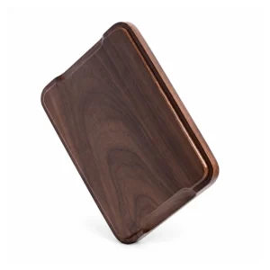 African Mahogany Grooved Tray 50 x 25 cm on a clean white background