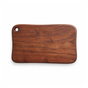 Acacia Rounded Cutting Board 40 x 24 cm on a clean white background
