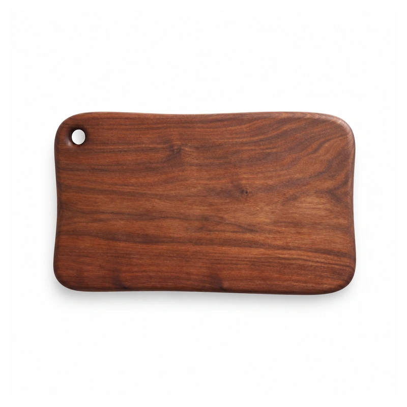 Acacia Rounded Cutting Board 40 x 24 cm on a clean white background Acacia Rounded Cutting Board 40 x 24 cm on a clean white background