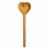 Hand-Carved Heart-Shaped Doussie Wood Spoon – Vintage Kitchen Giftware 8 Hand-carved heart-shaped Doussie Wood spoon on a white background