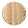 Rubberwood Round Plate 33.7 cm on a clean white background
