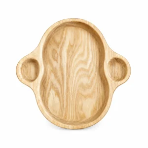 Monkey Ash Wood Tray in ash wood on white