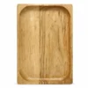 Rubberwood Rectangular Tray 20 x 14 cm on a clean white background