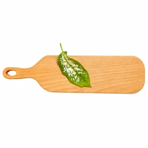 Beech Flat Handled Serving Board 40 x 12 cm on a clean white background
