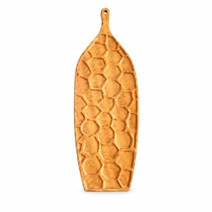 Honeycomb Wood Tray in doussie wood on white