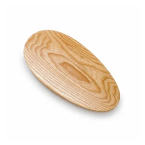 Oak Egg-Shaped Tray 30 x 15 cm on a clean white background