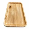 Rubberwood Narrow Tray 30 x 10 cm on a clean white background