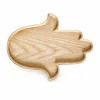 Hamsa Hand Ash Tray – Ash Wood 8 Hamsa Hand Ash Tray in ash wood on white