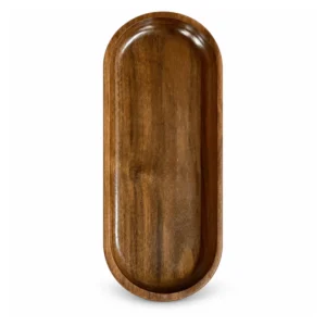 Walnut Oval Tray 30 x 12 cm on a clean white background