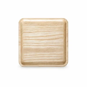 Square Ash Wood Tray in ash wood on white