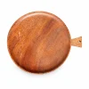 Compact Round Handle Tray – Doussie Wood 9 Compact Round Handle Tray in doussie wood on white